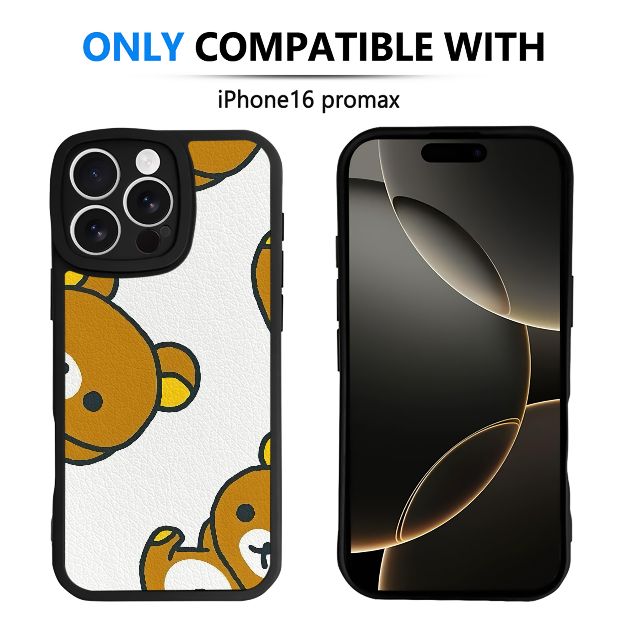 （画像用） リラックマ リラックマ キイロイトリ Rilakkuma Korilakkuma Kiiroitori 【iPhone 16シリーズ対応】シリコンスマホケース（レザー調） 材質：シリコン